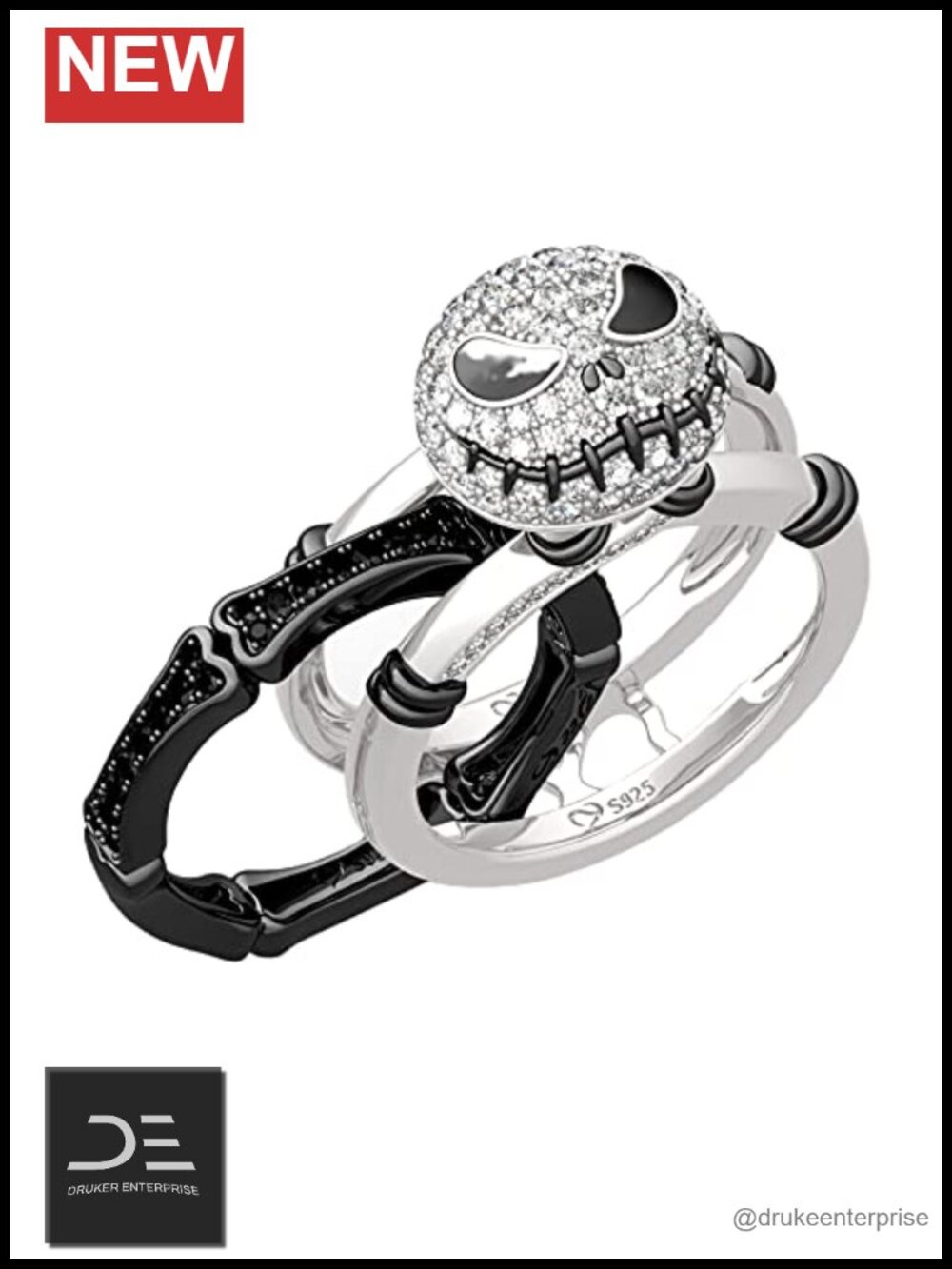 Sterling Silver Interchangeable Ring Set Halo Style Engagement Wedding
